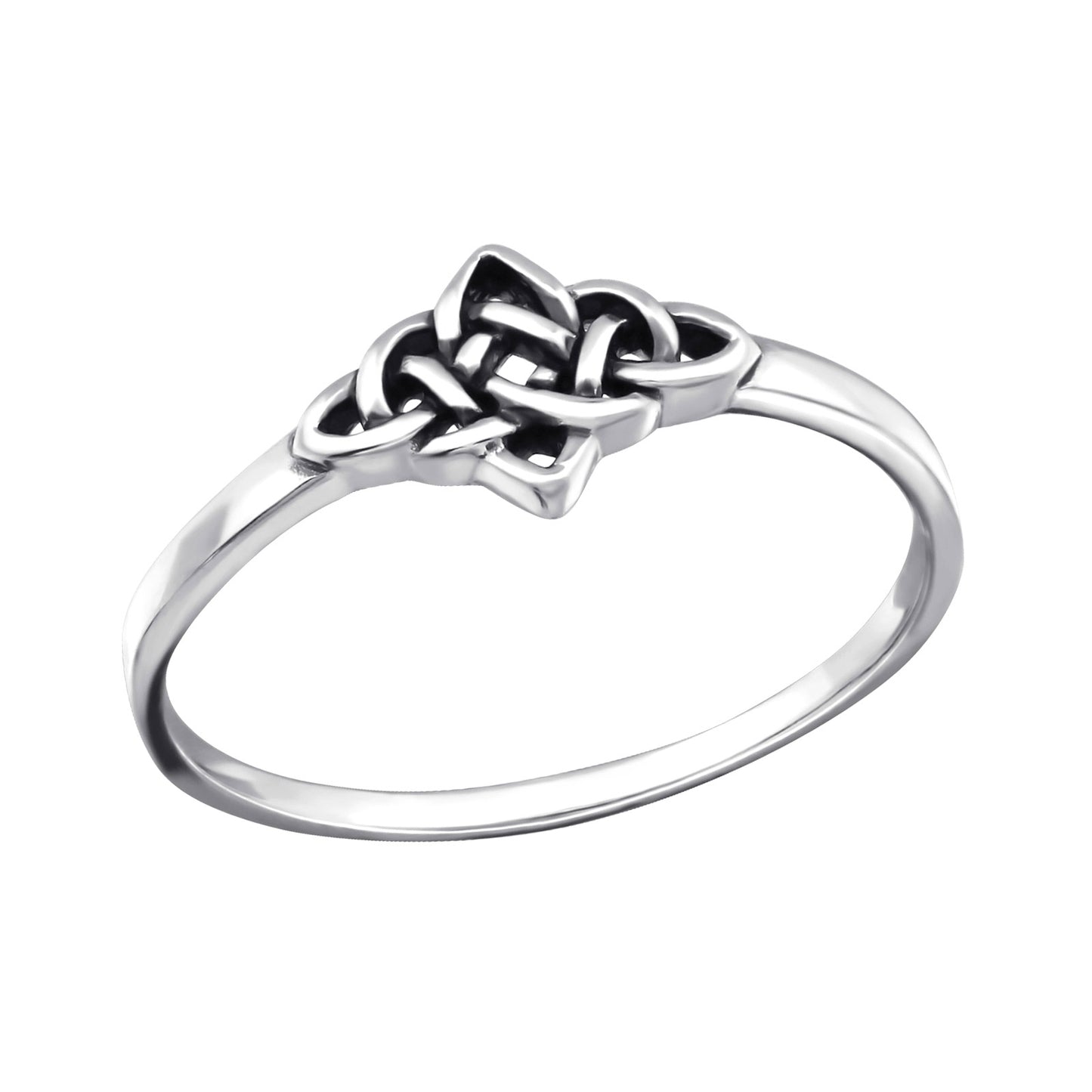 Celtic Knot Ring - Oxidized 925 Sterling Silver
