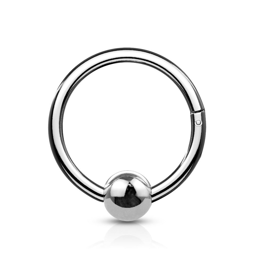 Faux Captive Bead Ring Hinged Segment Ring - 316L Stainless Steel
