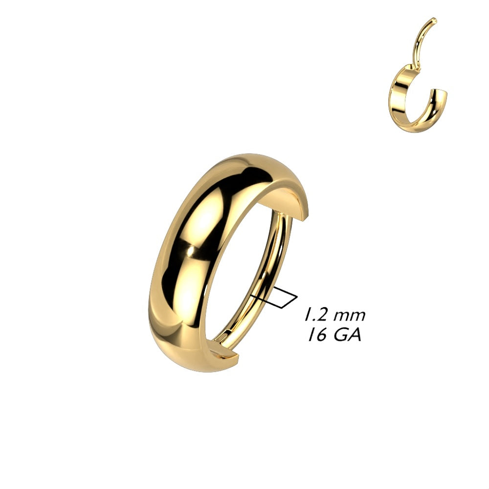 Thick Domed Cuff Hinged Segment Ring
- G23 Implant Grade Titanium