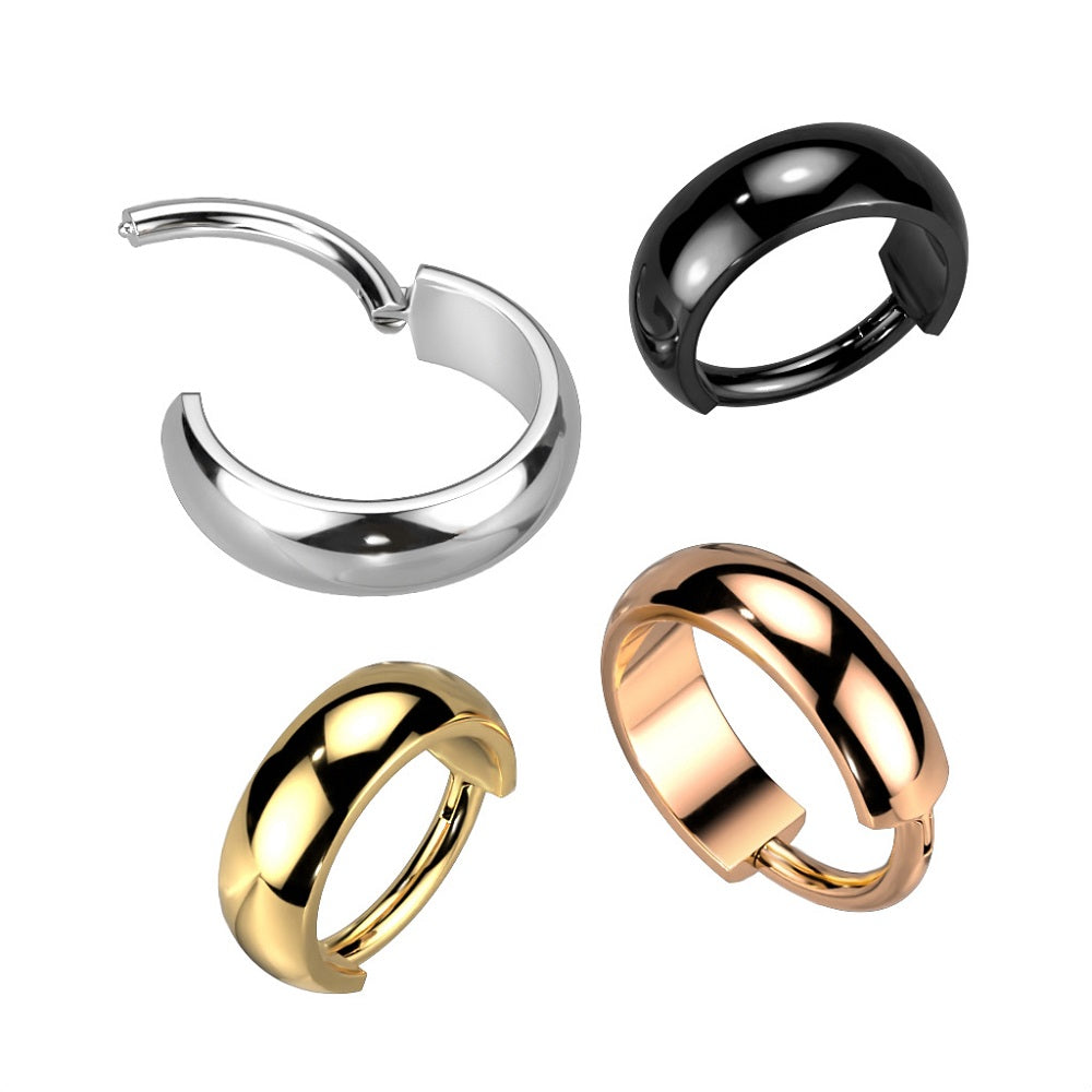 Thick Domed Cuff Hinged Segment Ring
- G23 Implant Grade Titanium