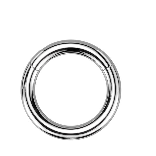 Large Gauge Hinged Segment Clicker Ring - F136 Implant Grade Titanium