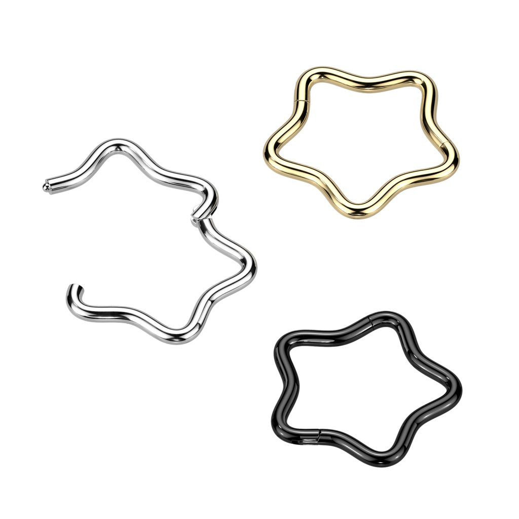 Star Shaped Hinged Segment Ring - F136 Implant Grade Titanium