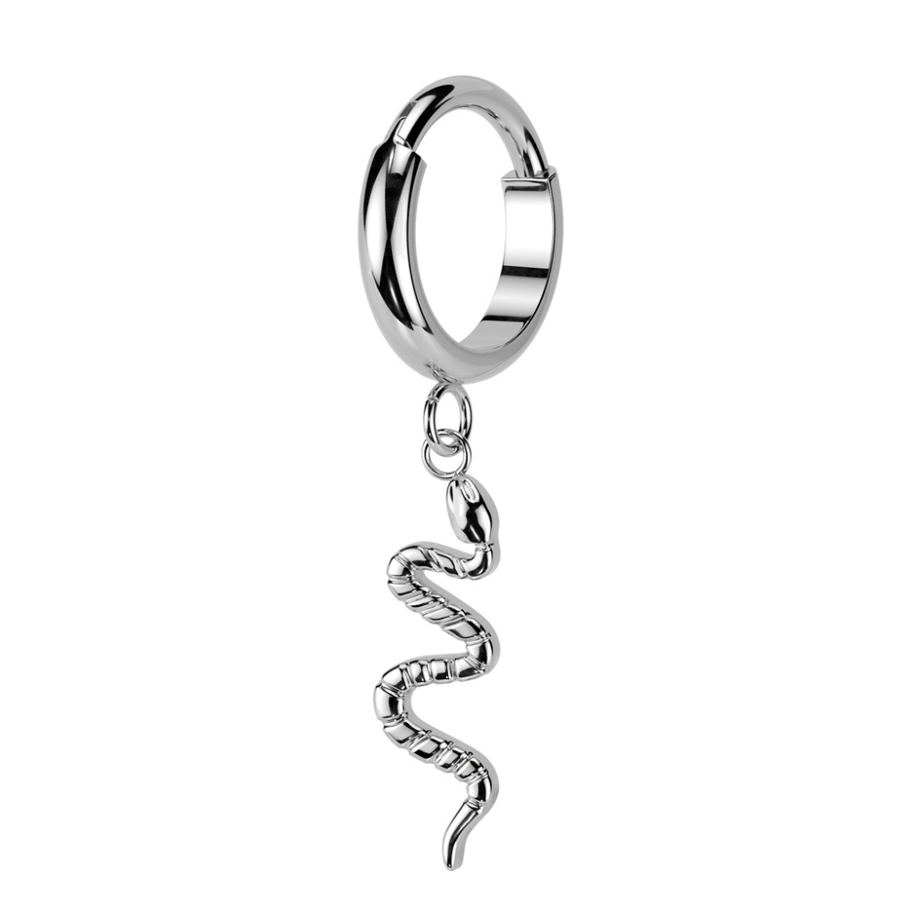 Dangling Snake Hinged Segment Clicker Ring - ASTM F-136 Implant Grade Titanium
