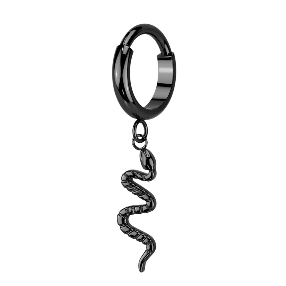 Dangling Snake Hinged Segment Clicker Ring - ASTM F-136 Implant Grade Titanium