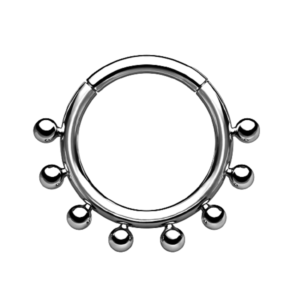 Ball Lined Hoop Cartilage Helix Daith Septum Hinged Segment Ring
- G23 Implant Grade Titanium