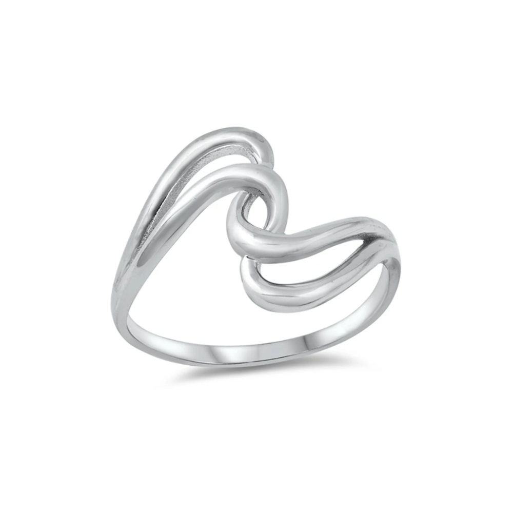 Abstract Knot Statement Ring - 925 Sterling Silver