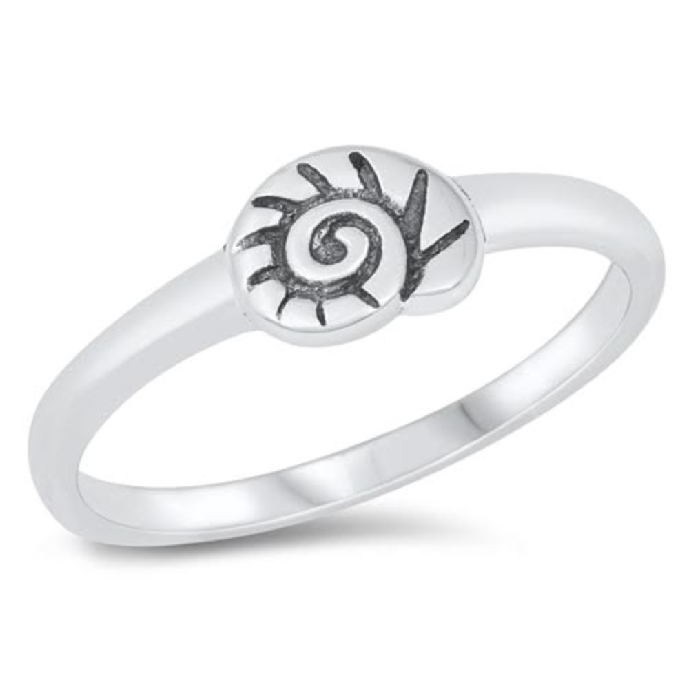 Spiral Shell Ring - 925 Sterling Silver