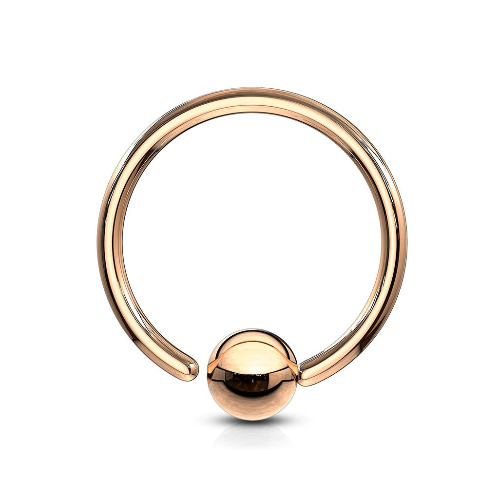 Moveable Ring with One Side Fixed Ball for Nose Cartilage Helix Daith Hoop Ring
- 316L Stainless Steel