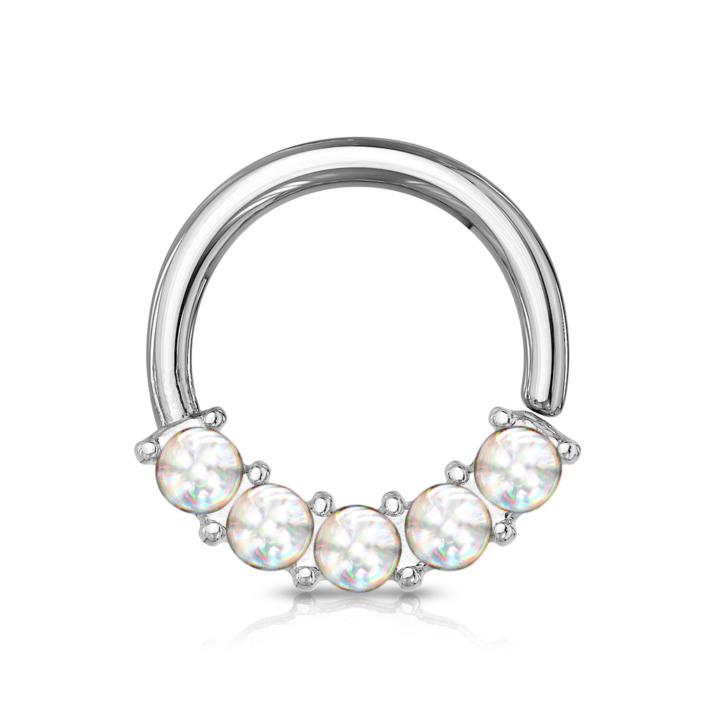 Front Facing Stone Lined Bendable Hoop
