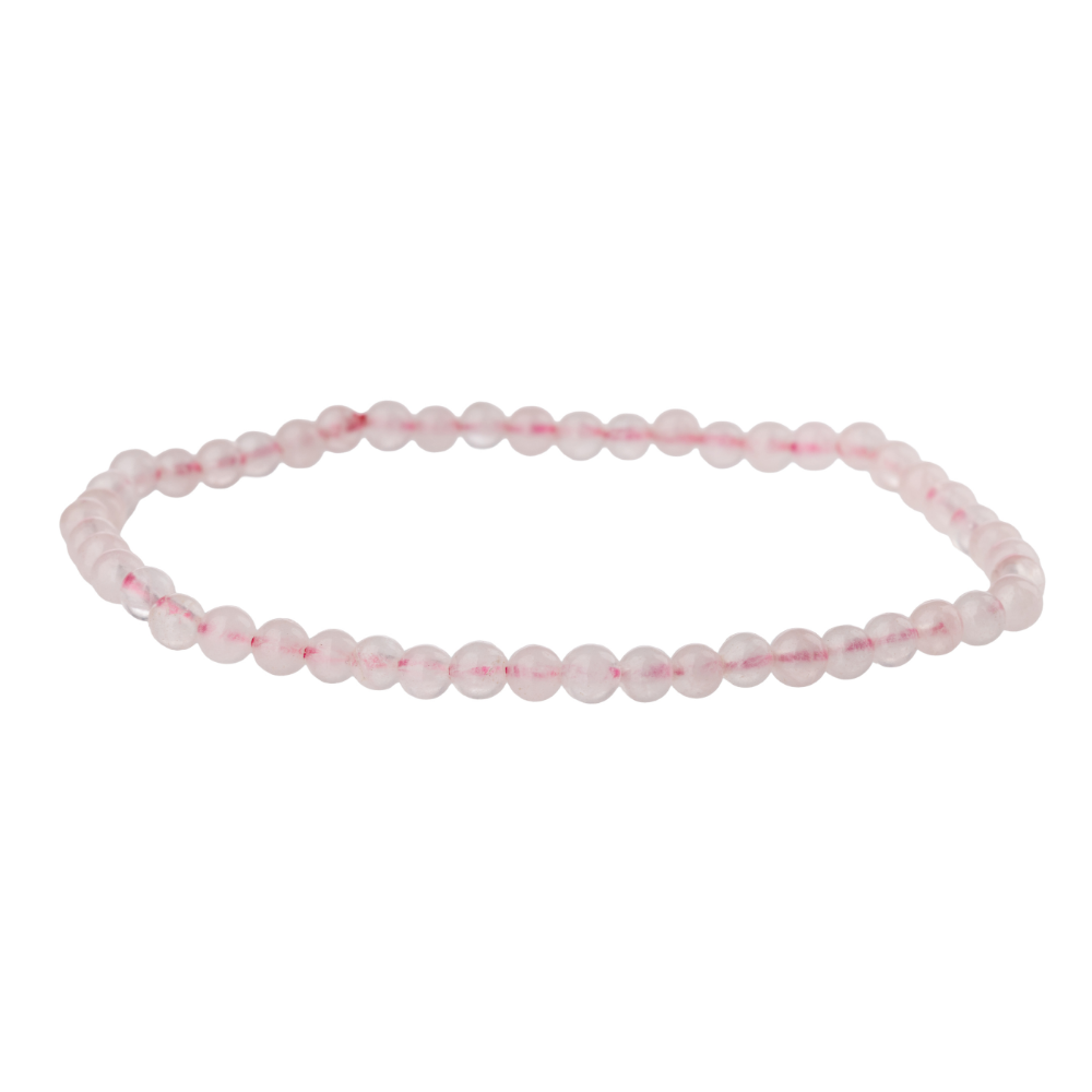 Rose Quartz Natural Stone Bead Stretch Bracelet
