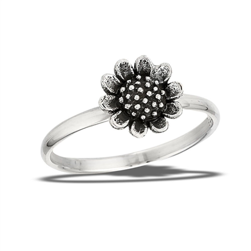 Sunflower Ring - 925 Sterling Silver