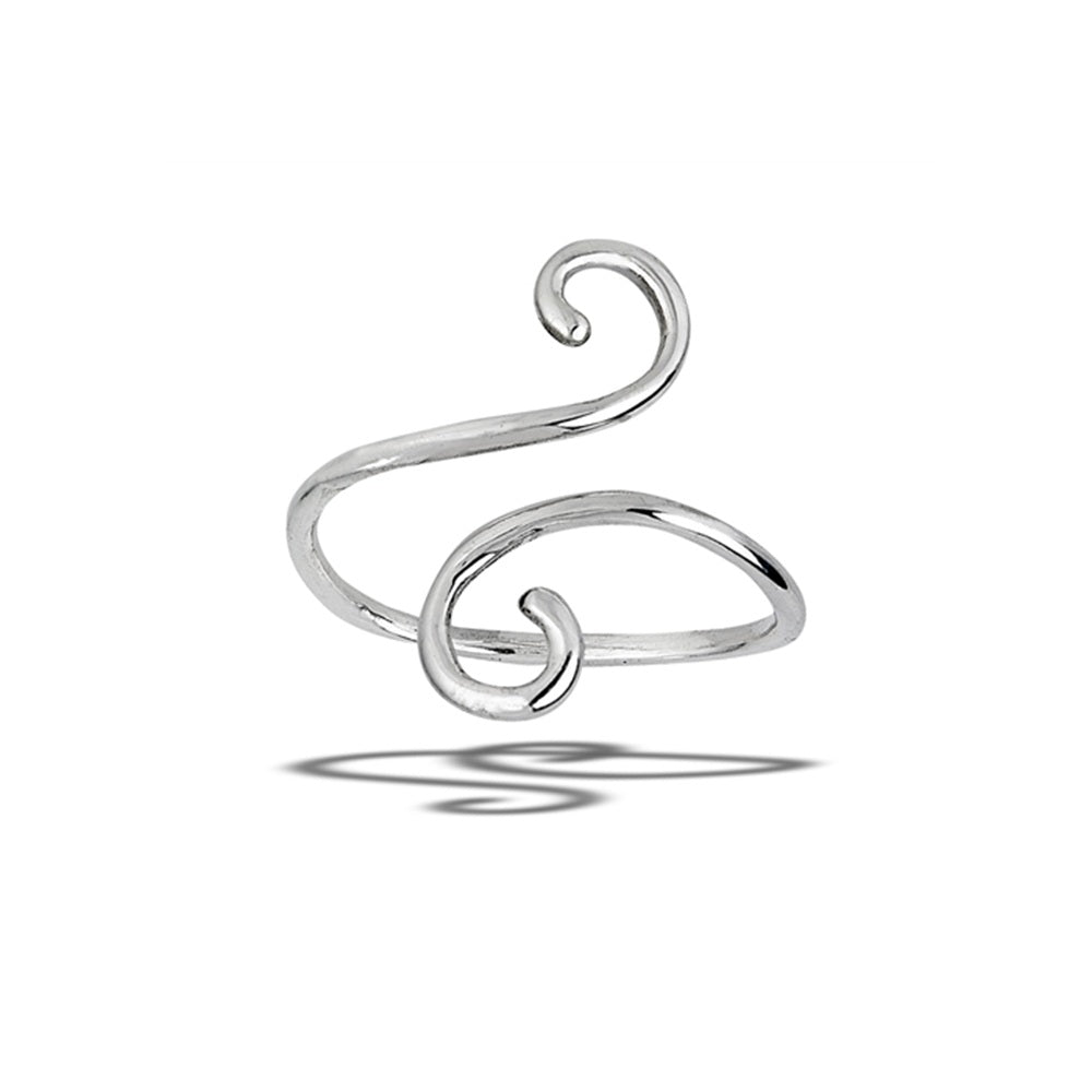 Double Spiral Wrap Ring - 925 Sterling Silver