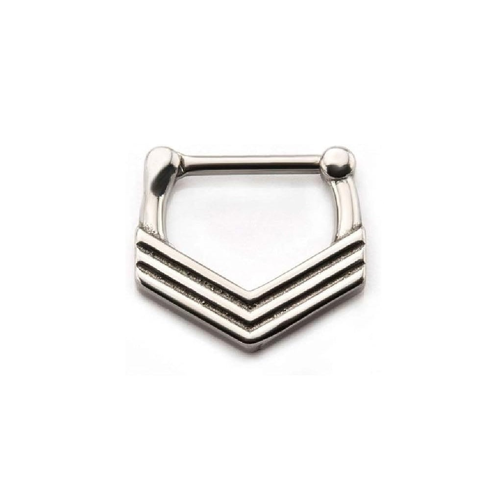 Triple Chevron Septum Clicker
- 316L Stainless Steel