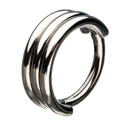 Triple Stack Hinged Segment Ring - 316L Stainless Steel