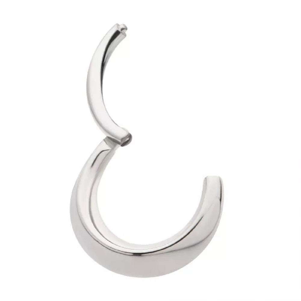 Polished Domed Thick Hoop Hinged Segment Ring - 316L Stainless Steel