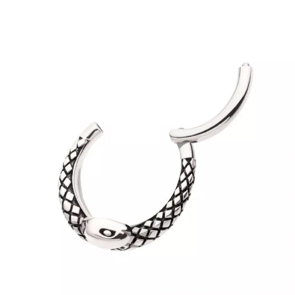 Snake Skin Hinged Segment Ring - 316L Stainless Steel