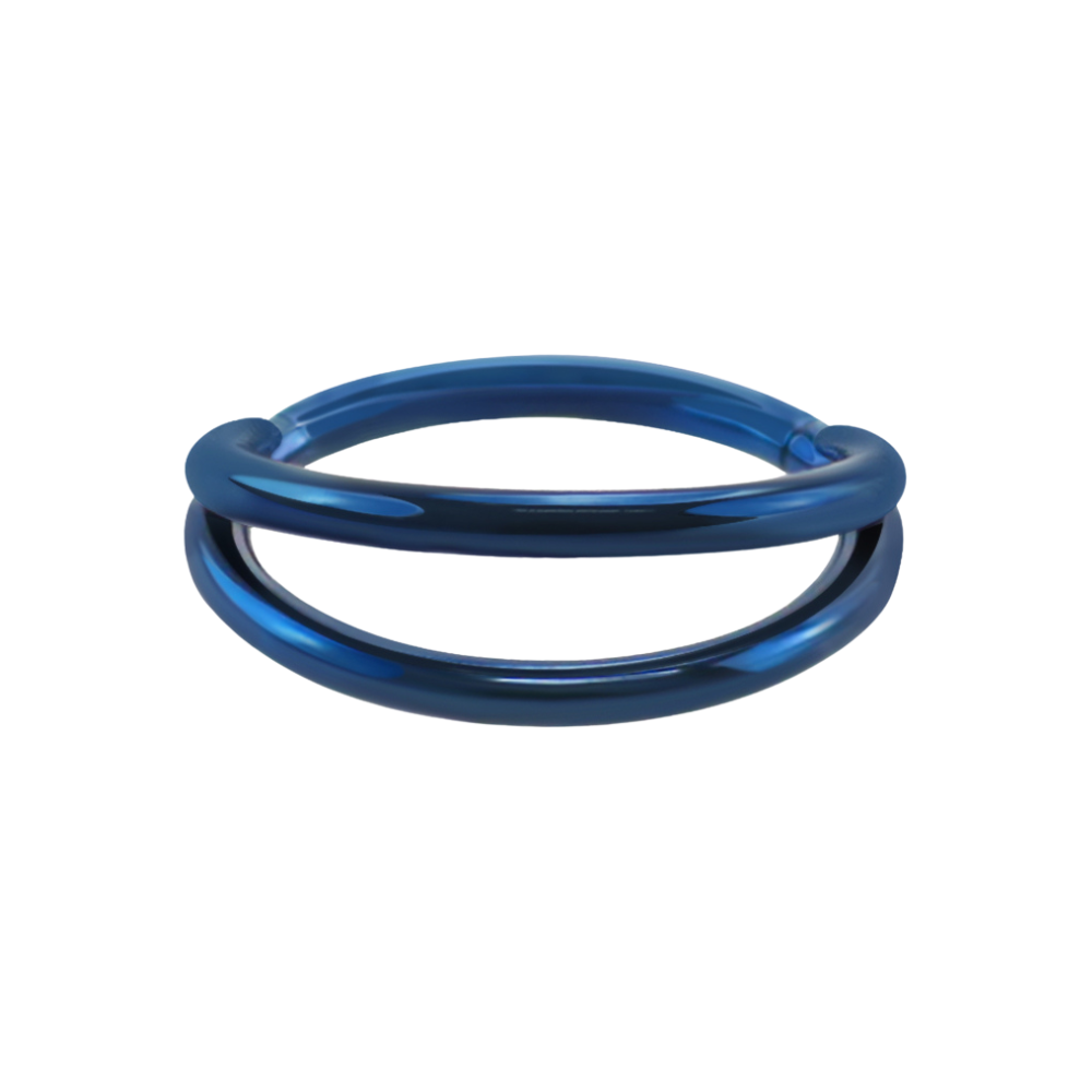 Double Hoop Hinged Segment Clicker Ring - 316L Stainless Steel