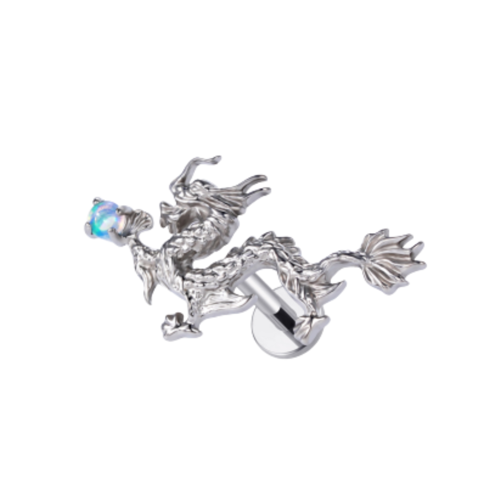 Internally Threaded Dragon Flat Back Stud - ASTM F-136 Implant Grade Titanium