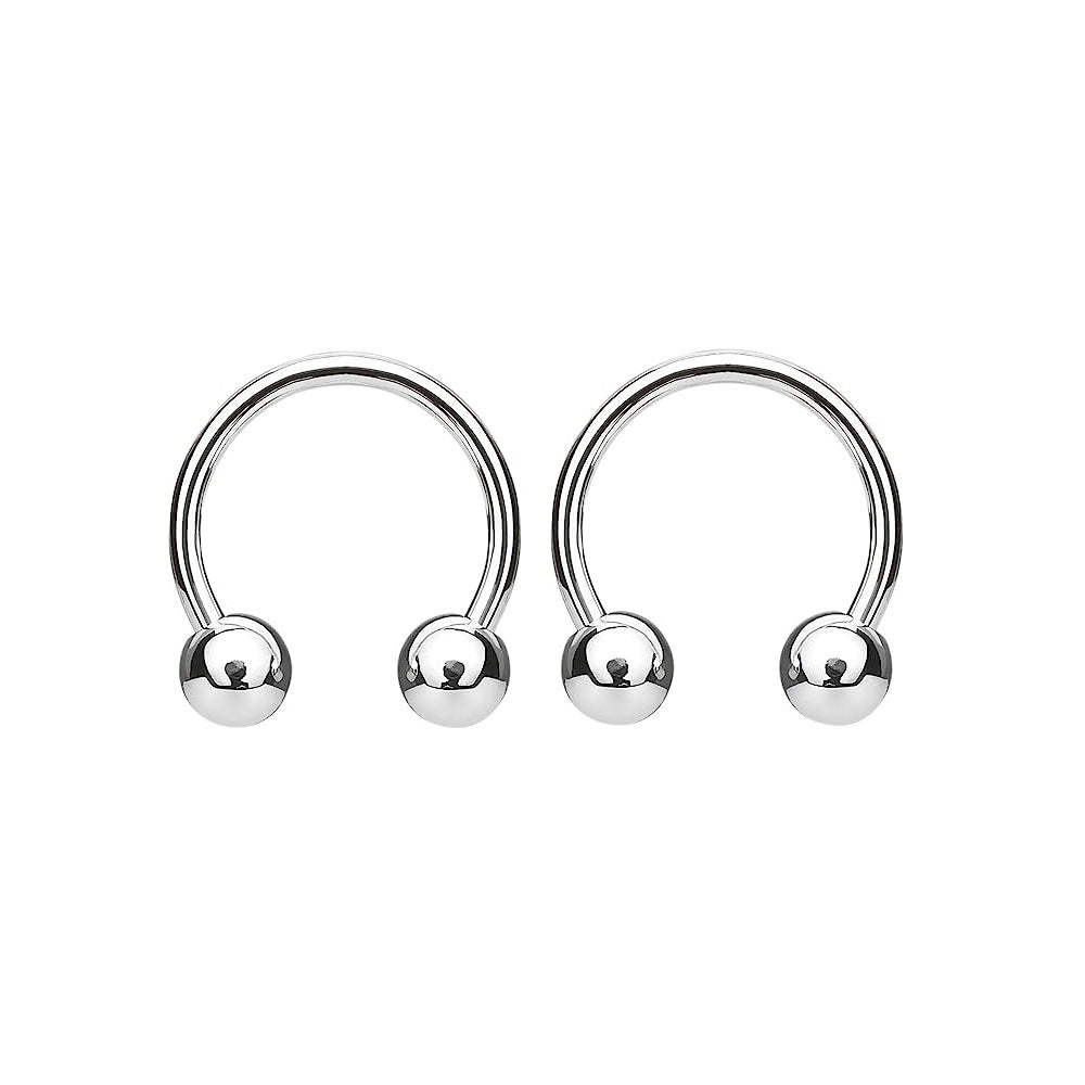 Ball End Horseshoe Barbells - G23 Solid Titanium - Pair