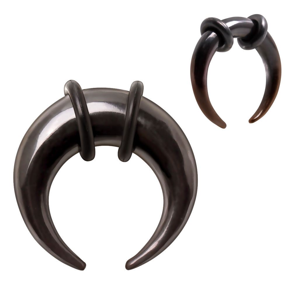 Buffalo Horn Pincher Taper Plugs with O Rings - Pair