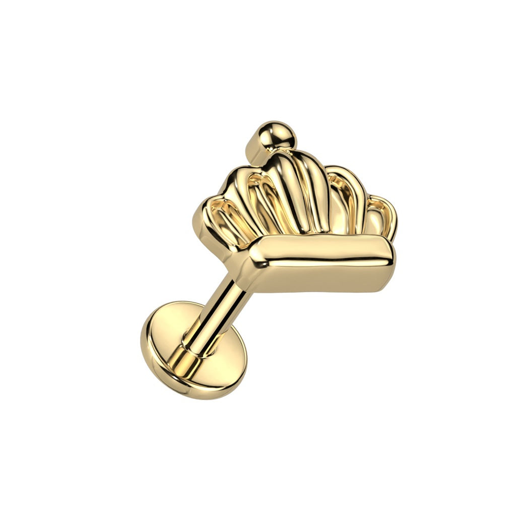 Internally Threaded Crown Top Flat Back Stud - F136 Implant Grade Titanium
