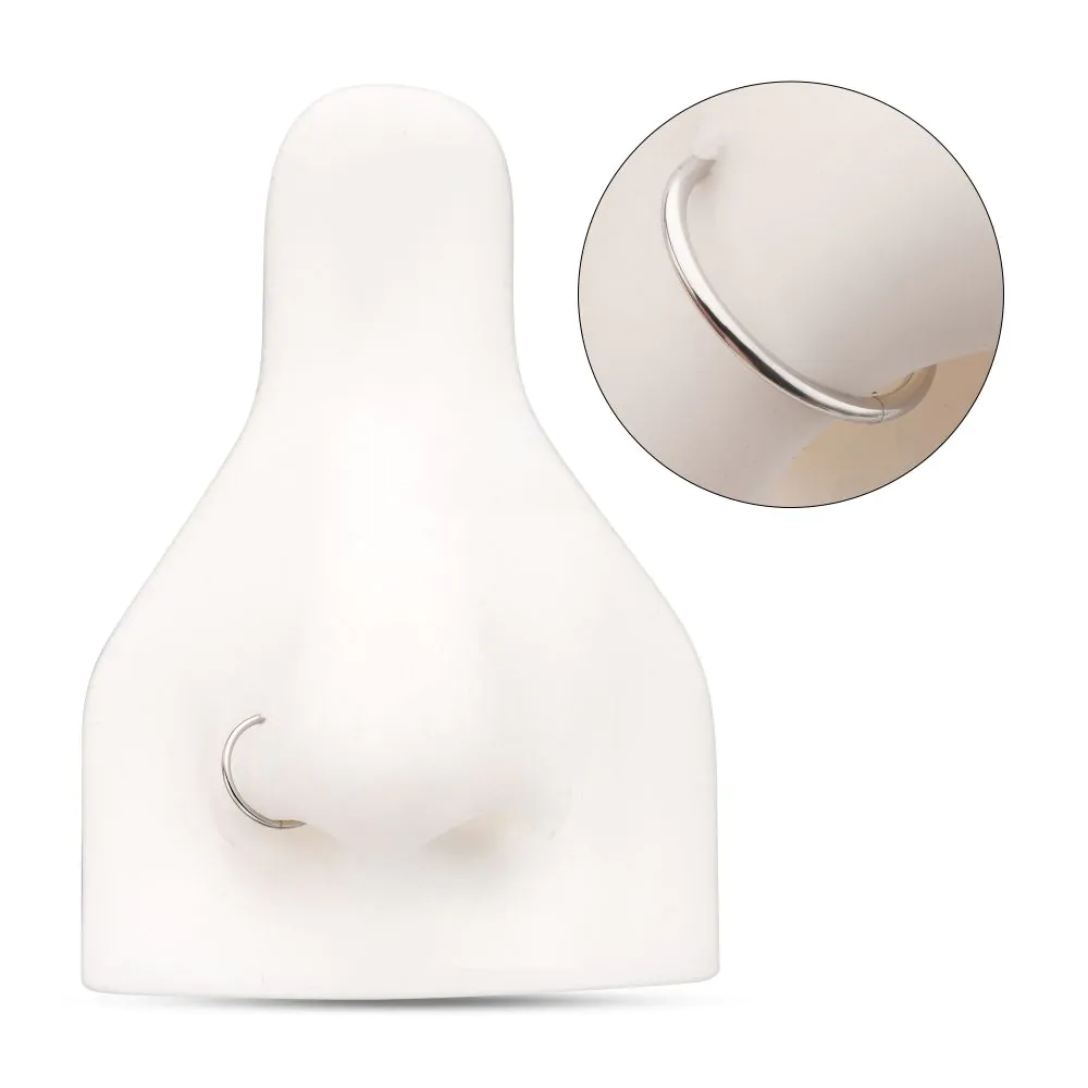 Basic Hinged Segment Clicker Ring - Platinum PVD ASTM F-136 Implant Grade Titanium
