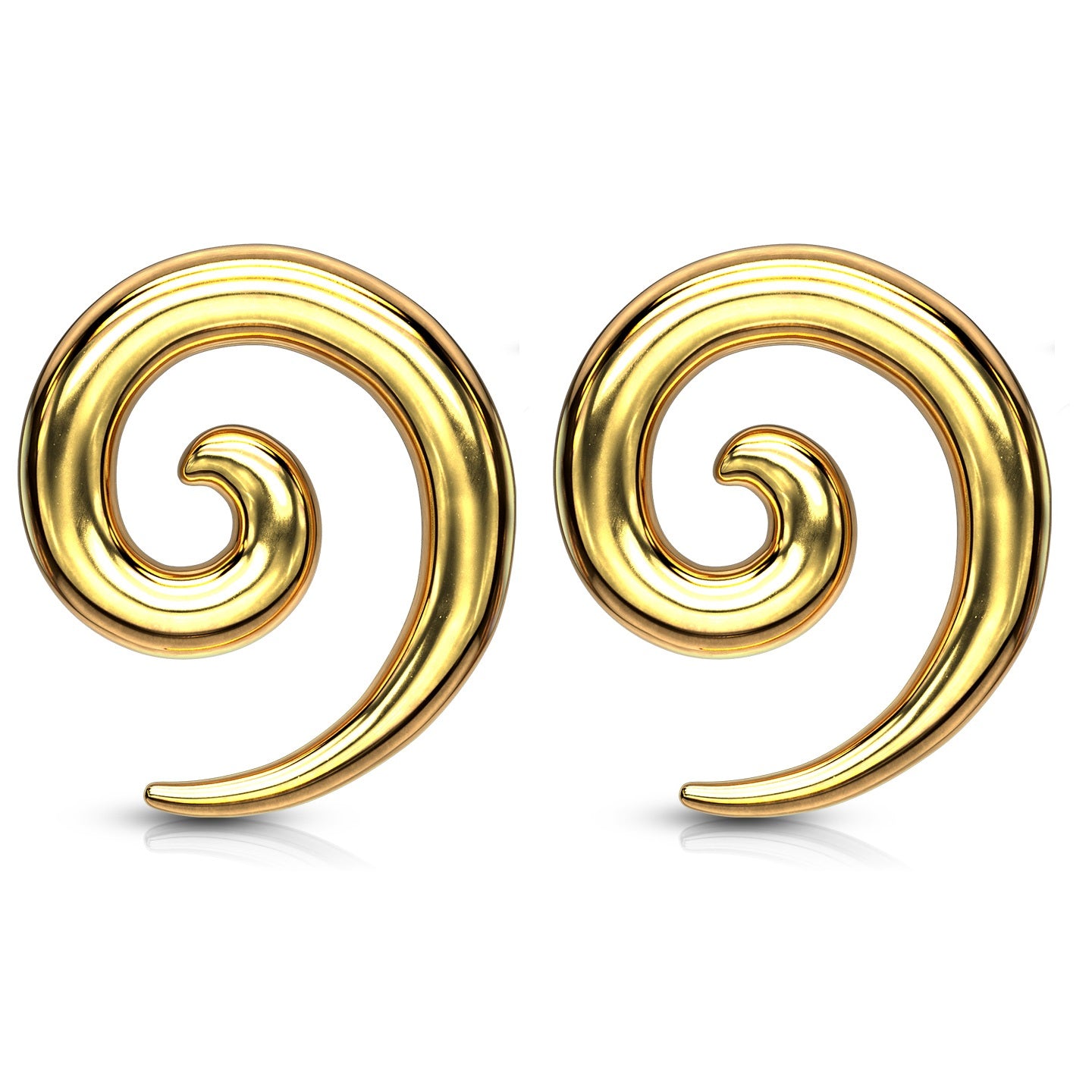 Spiral Tapers - Stainless Steel - Pair