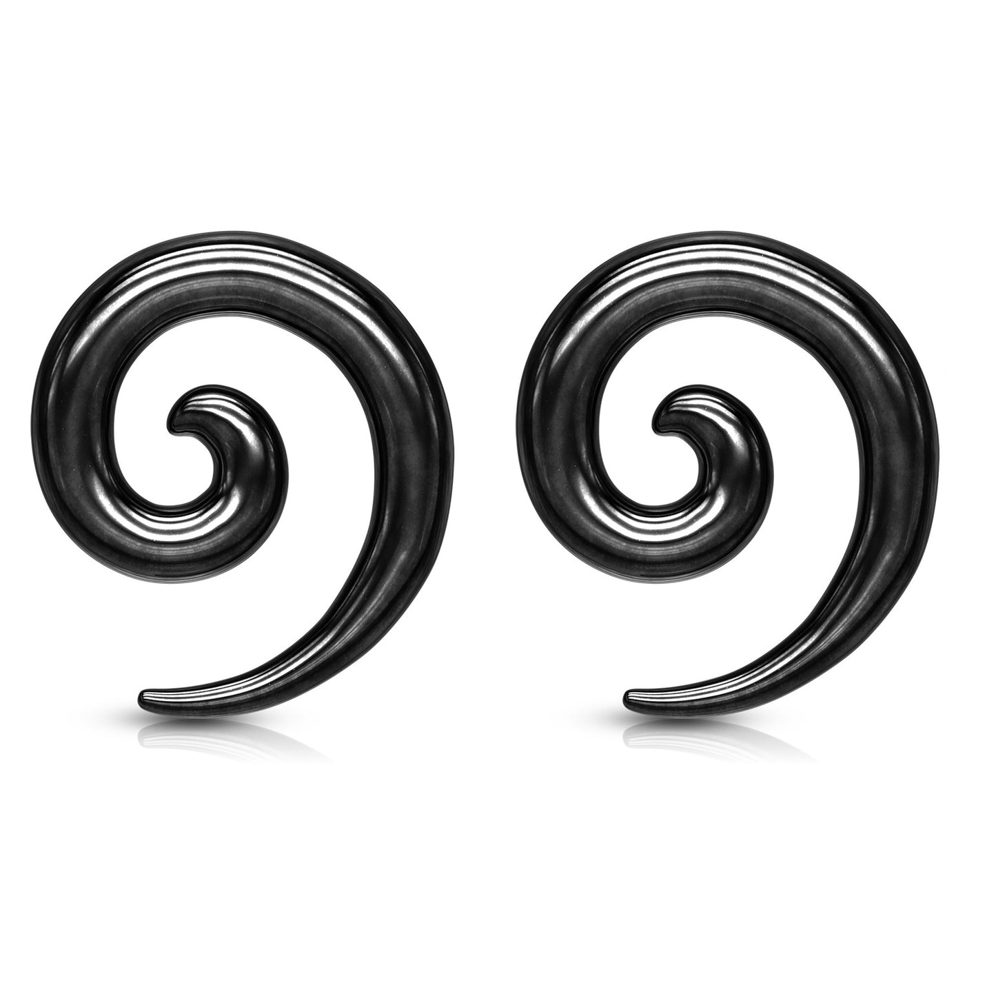 Spiral Tapers - Stainless Steel - Pair
