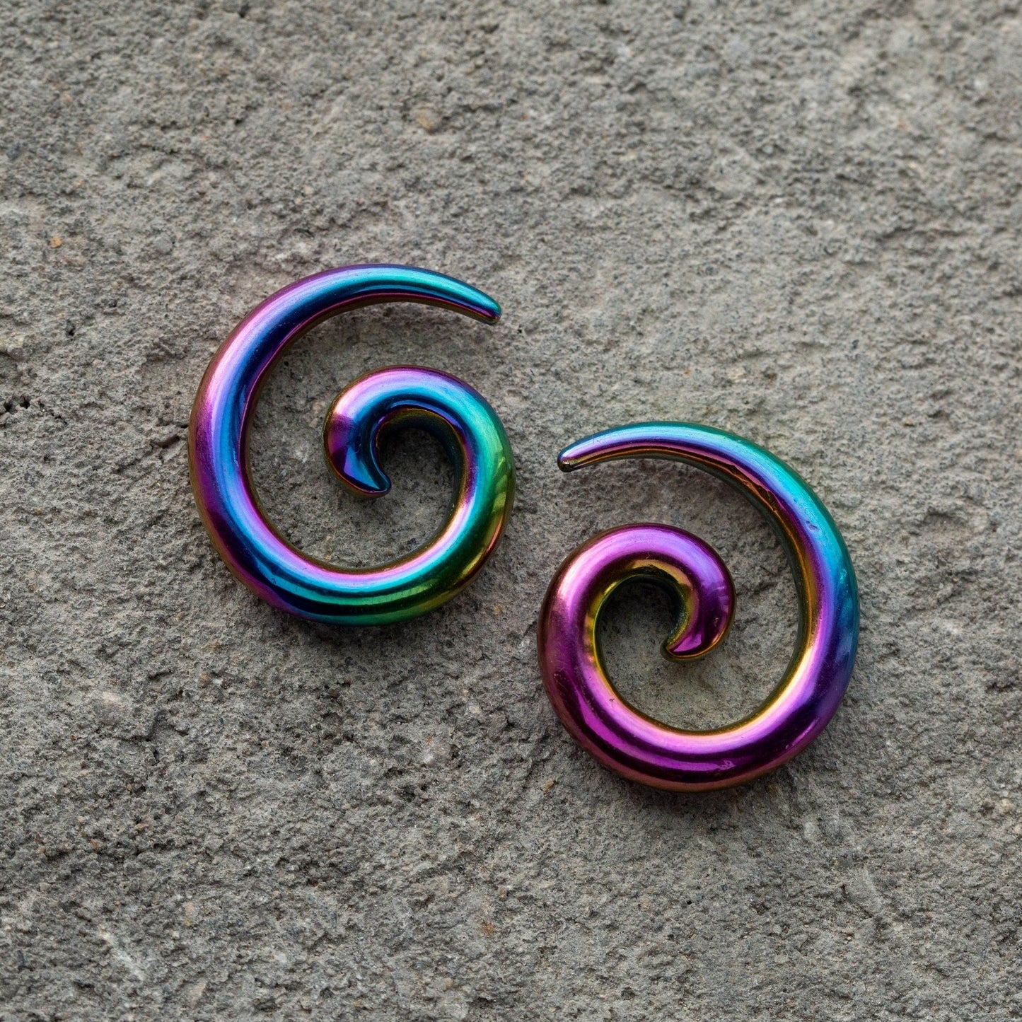 Spiral Tapers - Stainless Steel - Pair