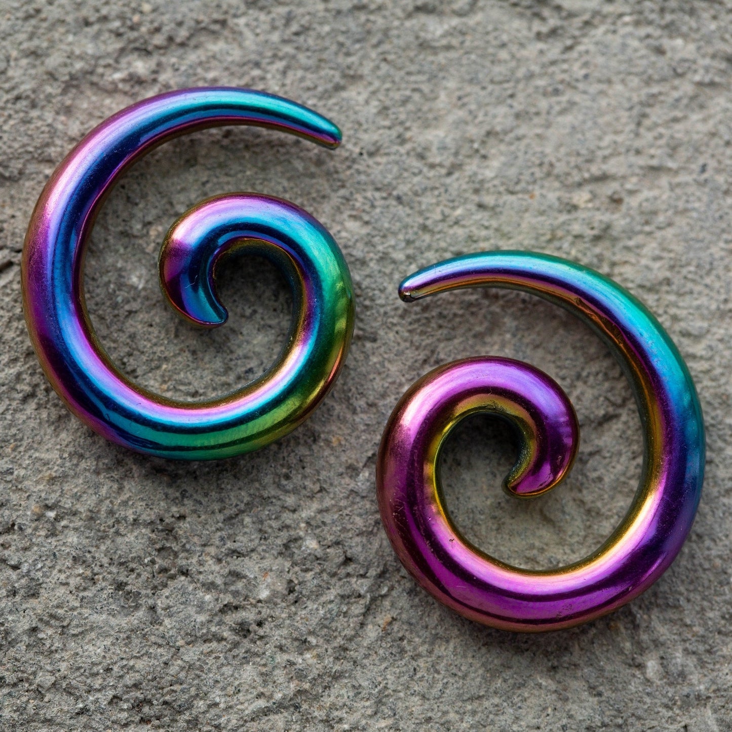Spiral Tapers - Stainless Steel - Pair