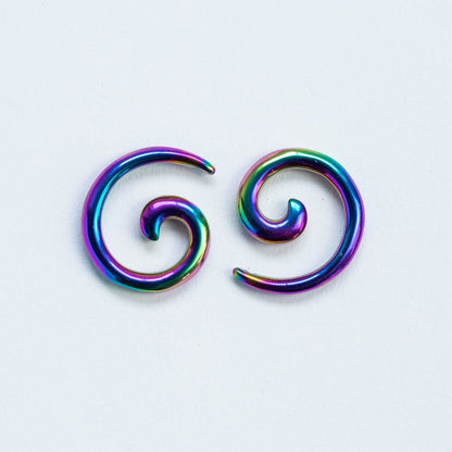 Spiral Tapers - Stainless Steel - Pair