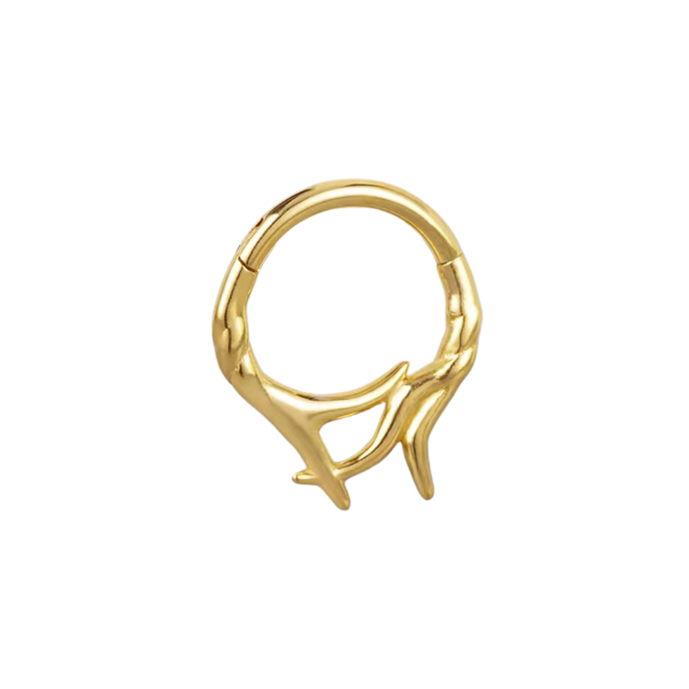 Spiked Thorn Hinged Segment Clicker Ring - 316L Stainless Steel