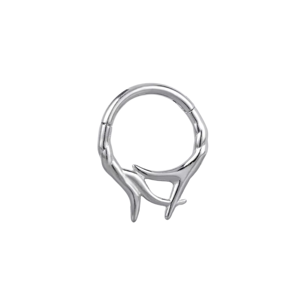 Spiked Thorn Hinged Segment Clicker Ring - 316L Stainless Steel