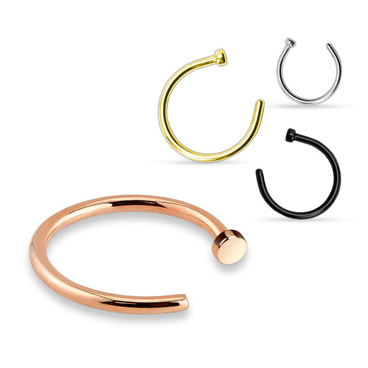 Set of 4 Nose Hoop Rings - 316L Surgical Steel