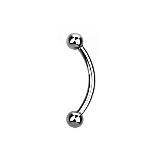 EO Gas Sterilized Curved Barbell Eyebrow Ring - Grade 23 Titanium