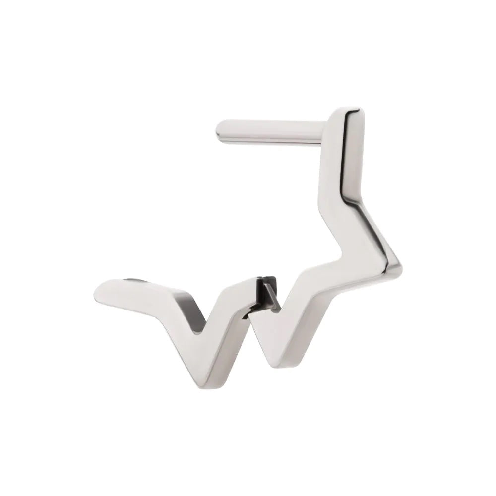 Star Shaped Clicker Ring - Implant Grade Titanium
