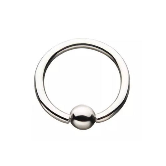 Captive Bead Ring with 3mm Ball - 14kt Gold