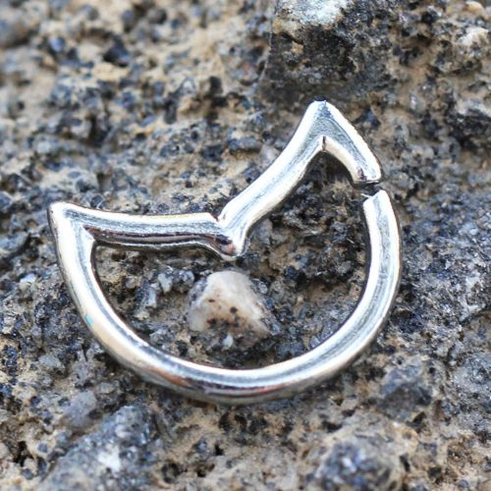 Circular Dolphin Tale Annealed Bendable Ring - 316L Stainless Steel