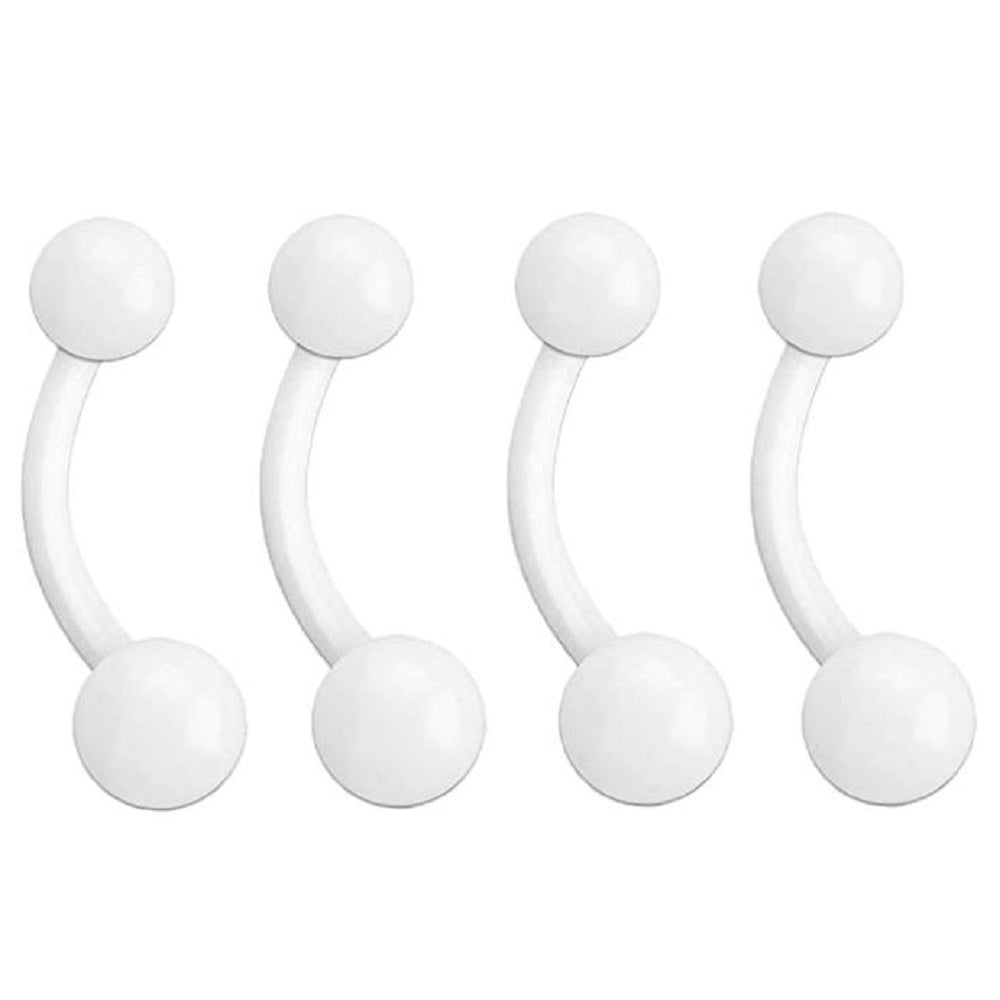 Set of Four Bioflex Flexible Belly Button Retainer Rings