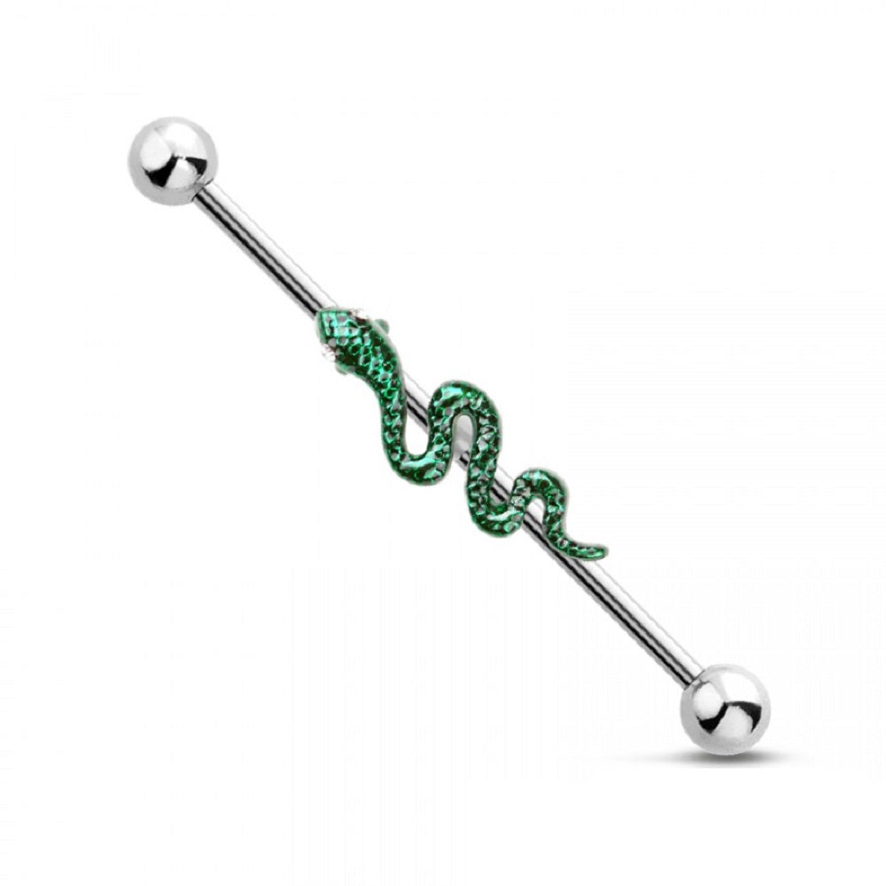 Snake Industrial Barbell - Stainless Steel