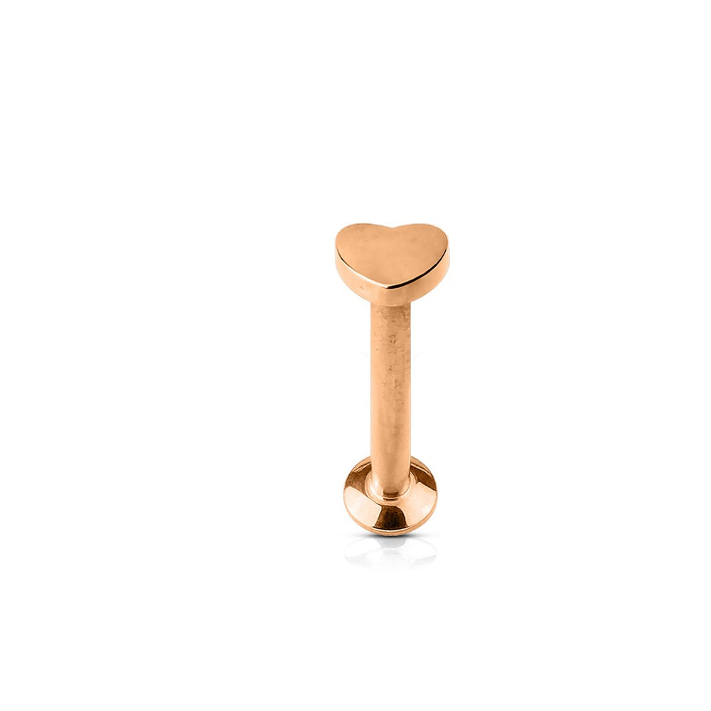 Internally Threaded Heart Top Lip Cartilage Tragus Stud
- Stainless Steel