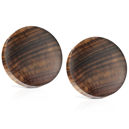 Sono Wood Saddle Fit Solid Organic Ear Plug Gauges, Sold as a Pair