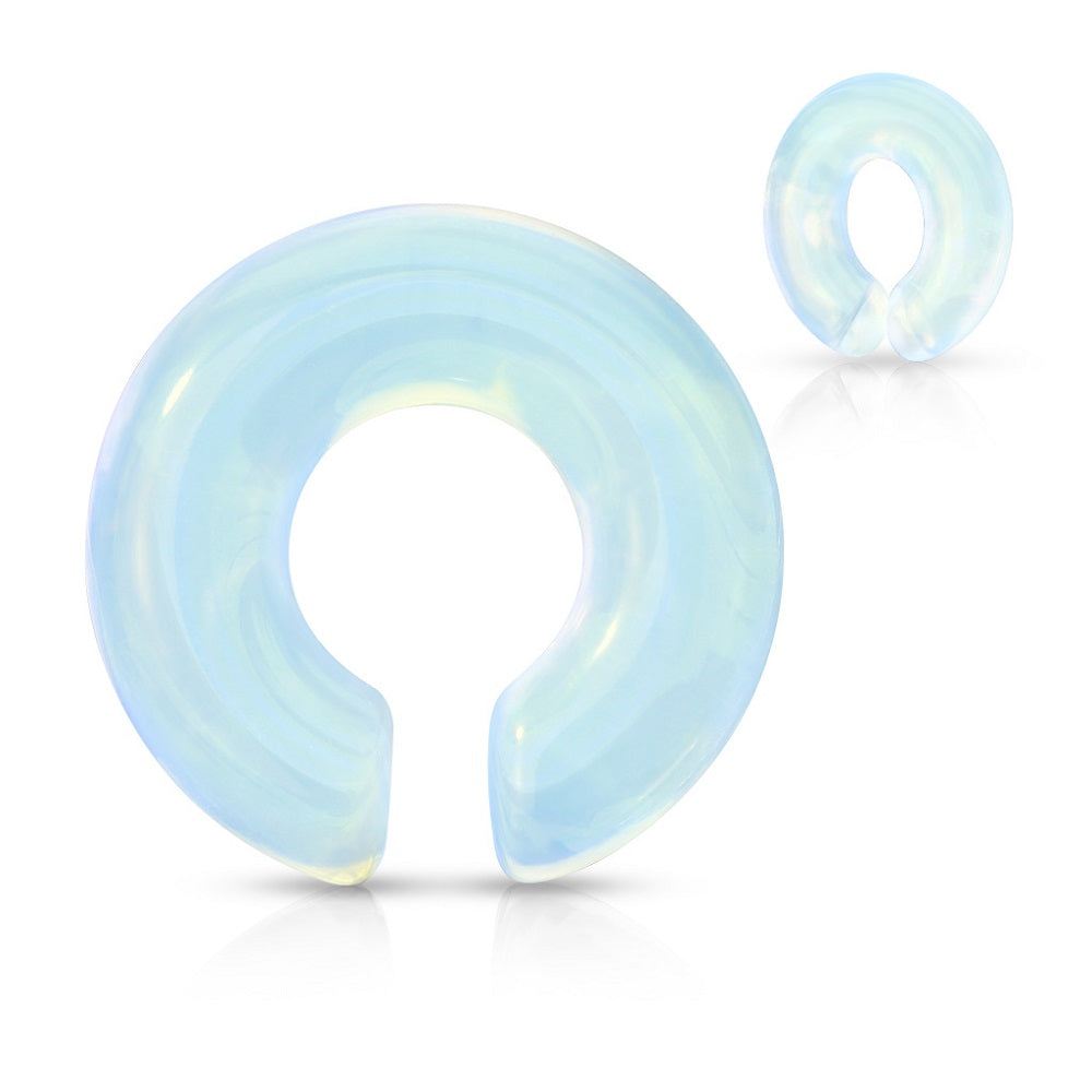Opalite Stone Hoop Plugs