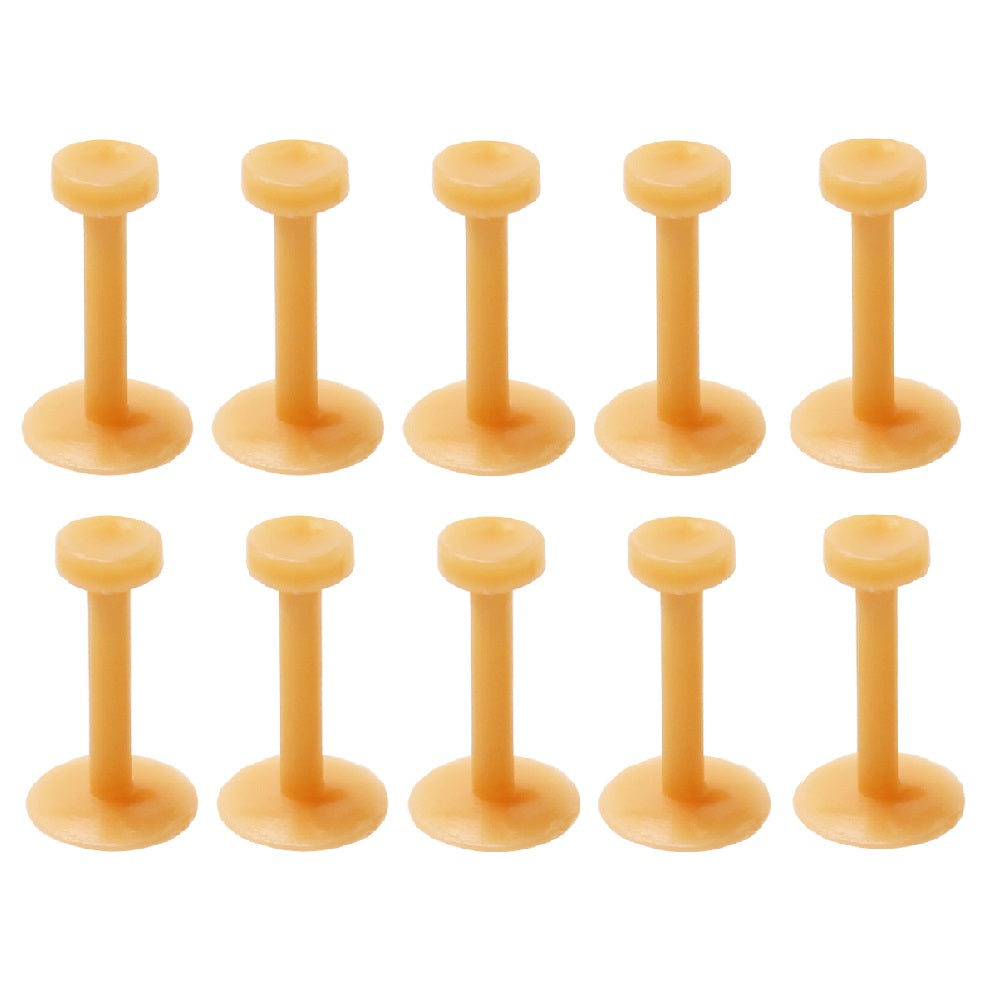 Set of 10 Flesh Tone Flexible Bioflex Removable Push Top Piercing Retainers