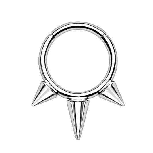 Spiked Hinged Segment Ring - G23 Implant Grade Titanium