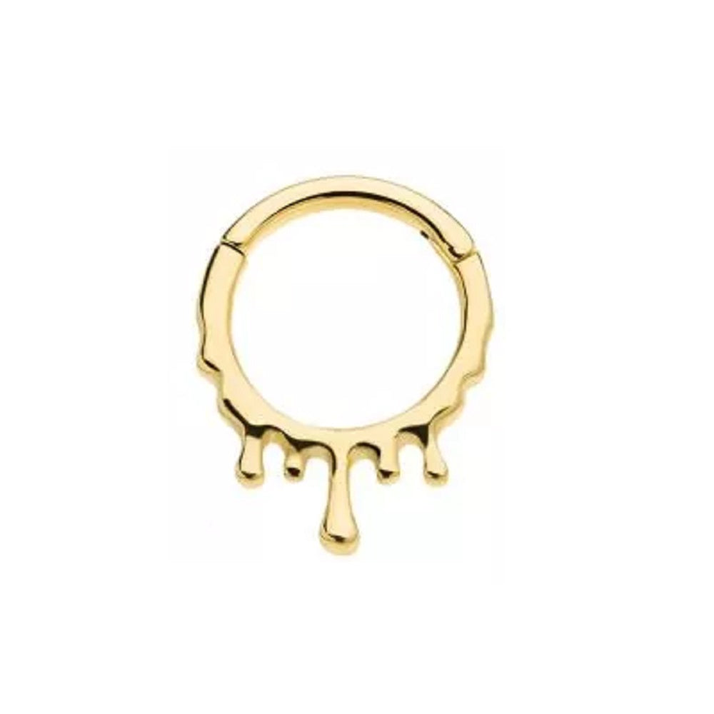 Dripping Design Front Facing Hinged Segment Ring - 316L Stainless Steel