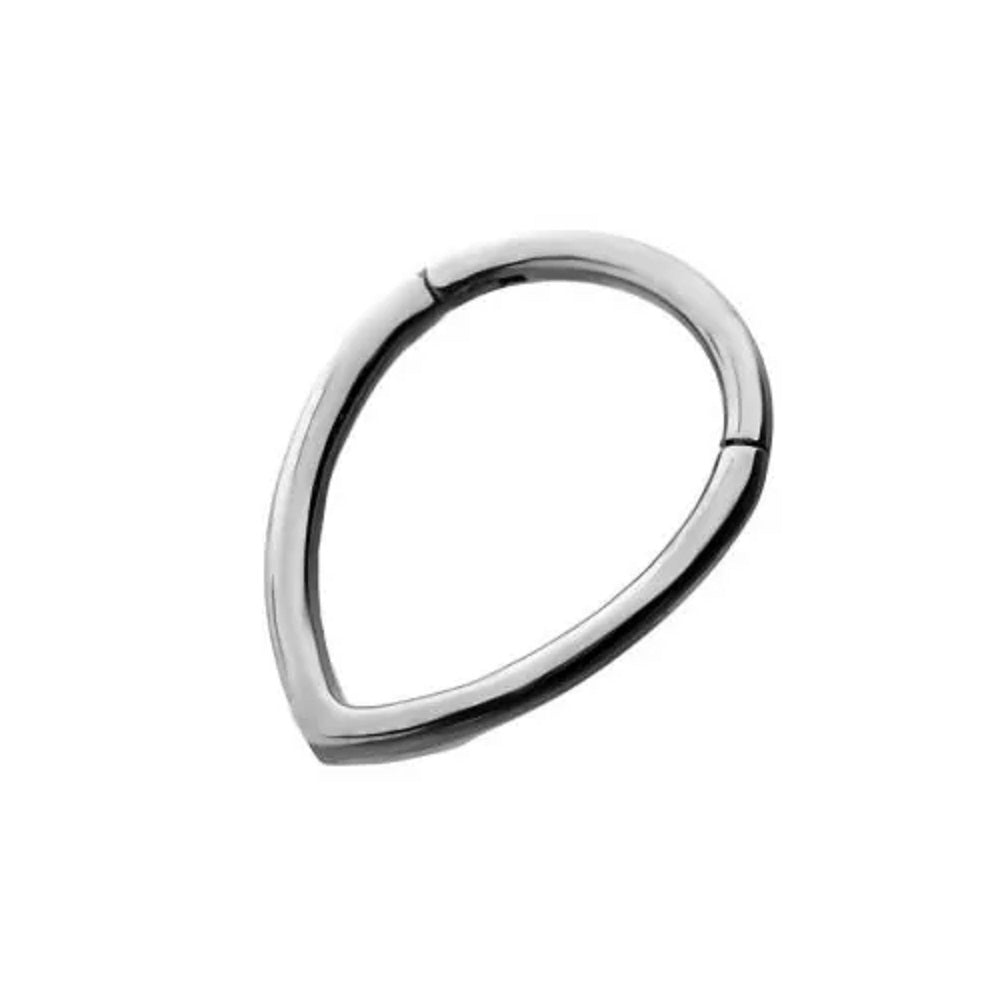Tear Drop Hinged Segment Ring - Stainless Steel