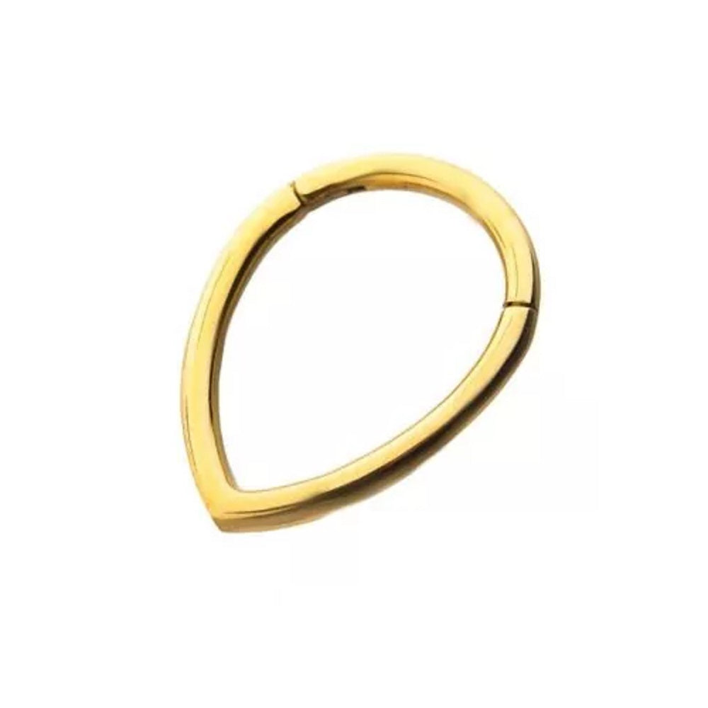 Tear Drop Hinged Segment Ring - Stainless Steel