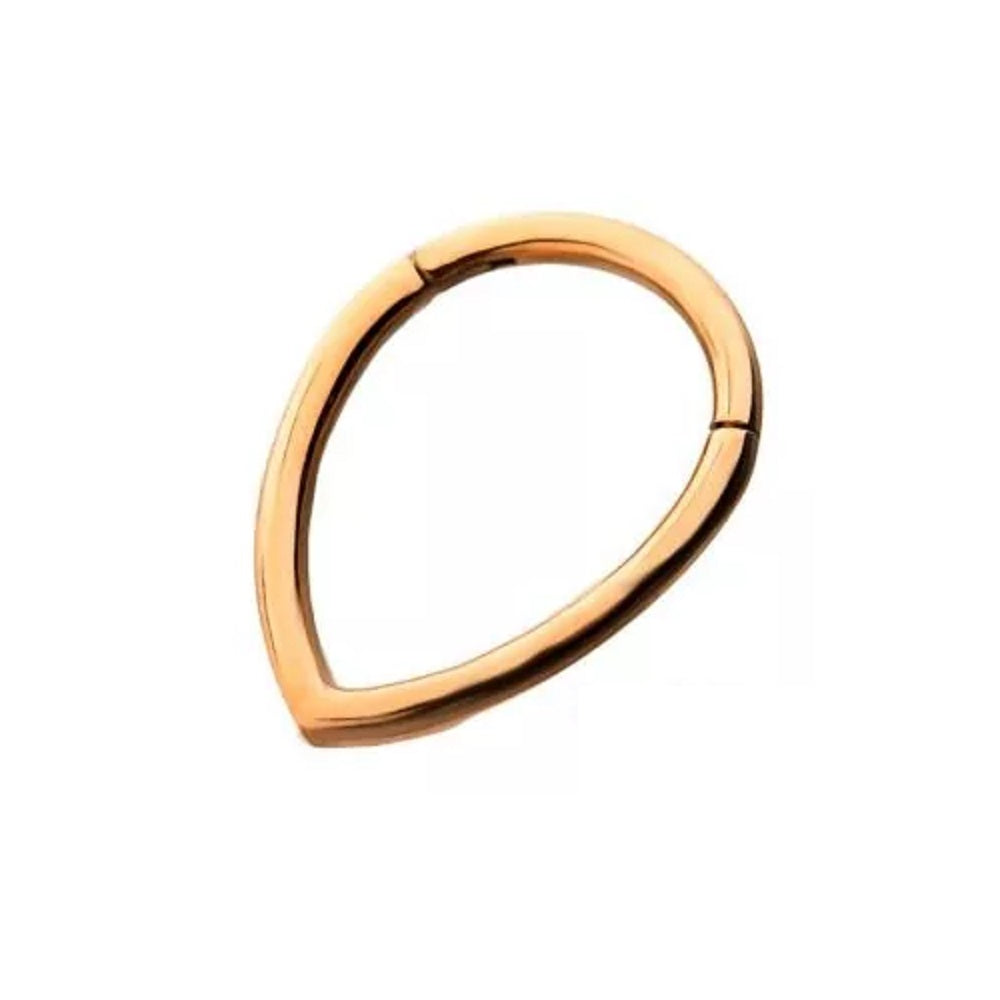 Tear Drop Hinged Segment Ring - Stainless Steel