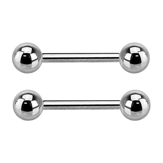Nipple Barbells - G23 Implant Grade Titanium  - Pair